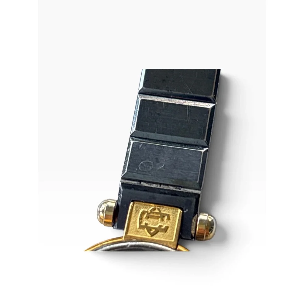 Vintage 90s Van Cleef Arpels La Collection 22 Watch Black Gold Plated COA